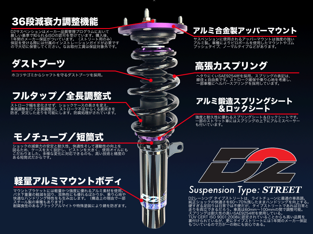 値引き D2ジャパン サスペンションシステム スーパーレーシング