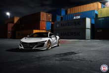 Acura NSX with HRE P201 in Frozen Gold